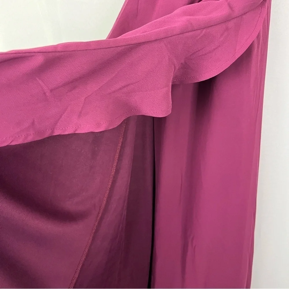 Lulu's Plum Purple In Love Forever Lace Up Back Chiffon Formal Maxi‎ Gown S